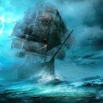 ship at storm